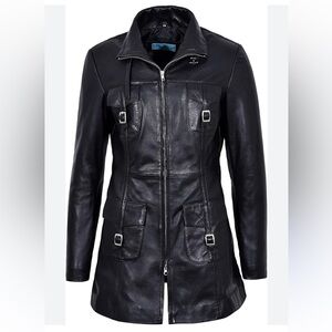 Carrie Hoxton Mistress' Ladies Leather 100% Lambskin Gothic Style Jacket